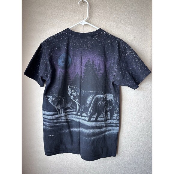 Vintage 1991 San Segal Lake Tahoe Wolf Pack T-Shirt Size Medium All Over Print - Picture 5 of 5